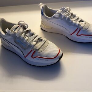 Mens Puma BMW White and Red Athletic Shoes